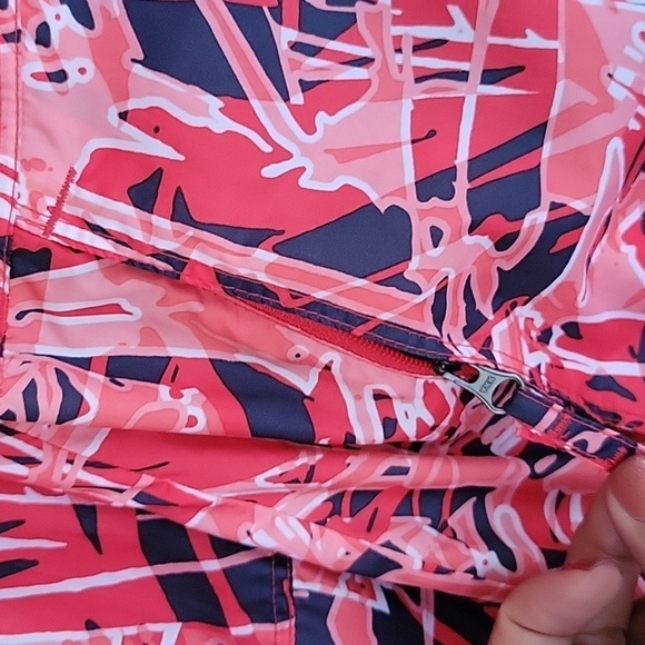 Columbia Size Small Red and Black Flash Forward Printed Windbreaker - Picture 2 of 6